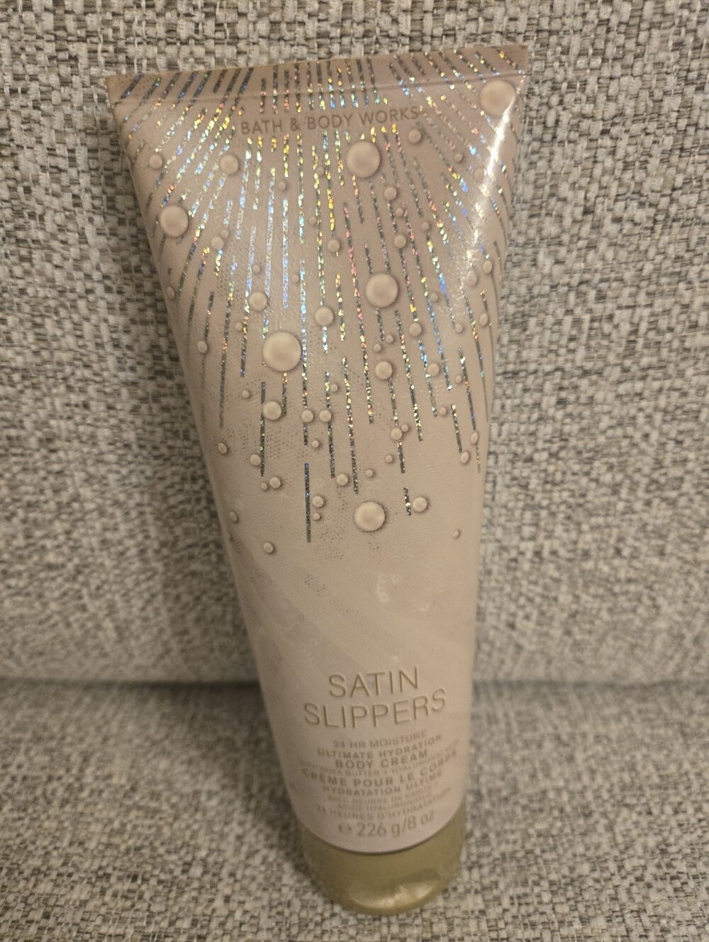 Bath & Body Works Satin Slippers Body Cream - Cream & Gold Accents